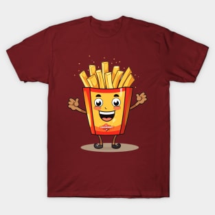 kawaii french fries T-Shirt cute ,potatofood T-Shirt